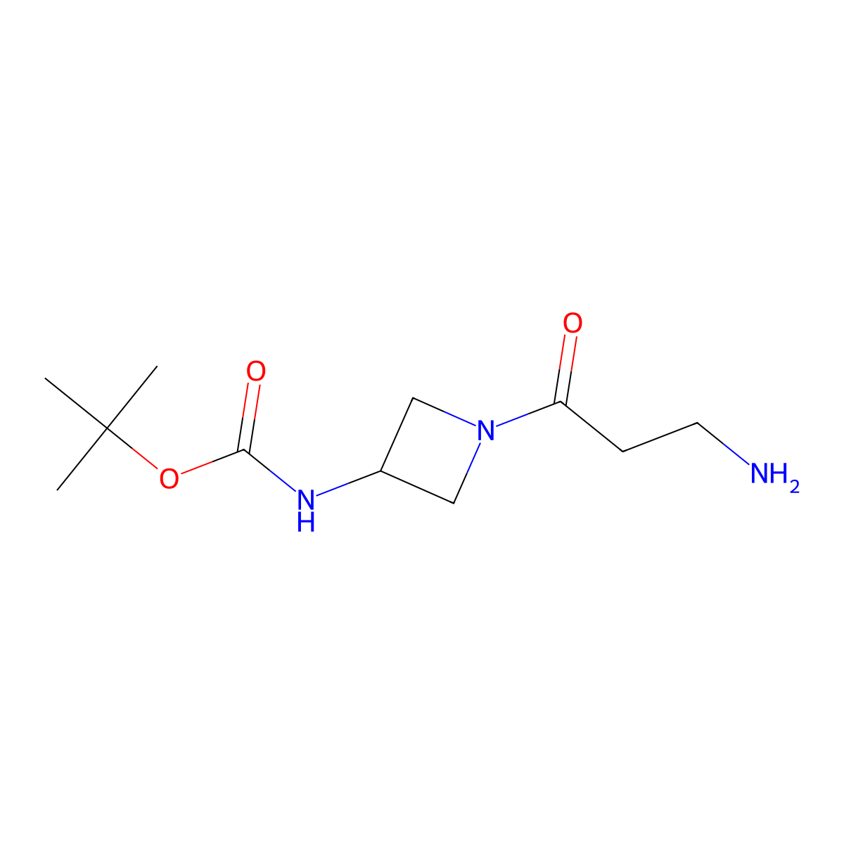 tert-butyl N-[1-(3-aminopropanoyl)azetidin-3-yl]carbamate molecular structure, CAS 2995277-80-8
