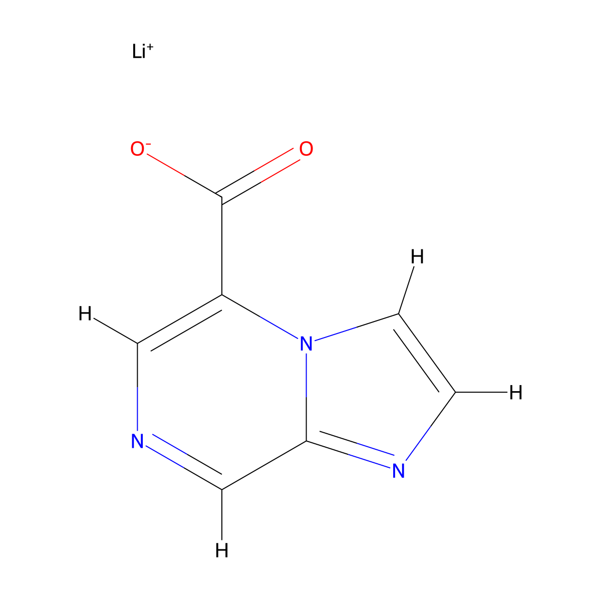 Lithium(1+) imidazo[1,2-a]pyrazine-5-carboxylate molecular structure, CAS 2995277-83-1