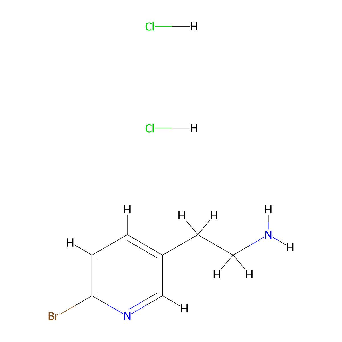 2-(6-Bromopyridin-3-yl)ethan-1-amine dihydrochloride molecular structure, CAS 2995277-88-6