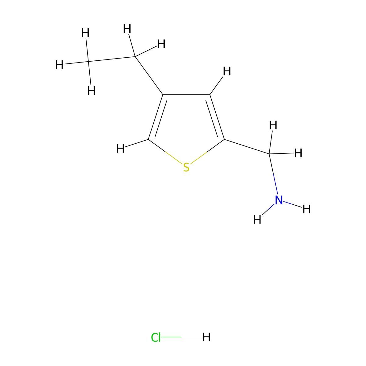 1-(4-Ethylthiophen-2-yl)methanamine hydrochloride molecular structure, CAS 2995277-94-4
