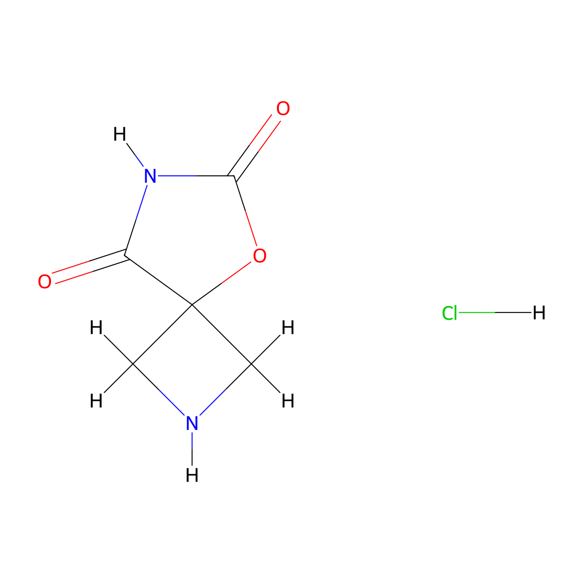 5-Oxa-2,7-diazaspiro[3.4]octane-6,8-dione hydrochloride molecular structure, CAS 2995277-96-6