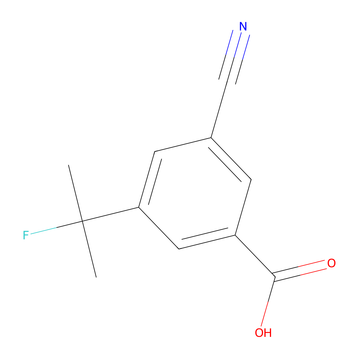 3-Cyano-5-(2-fluoropropan-2-yl)benzoic acid molecular structure, CAS 2995277-97-7