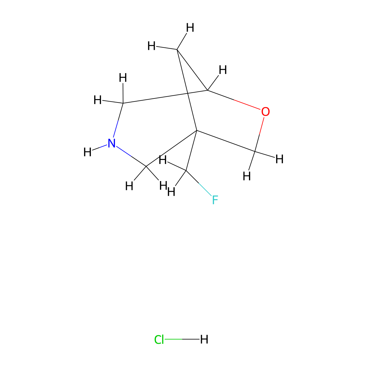 1-(Fluoromethyl)-6-oxa-3-azabicyclo[3.2.1]octane hydrochloride molecular structure, CAS 2995278-00-5