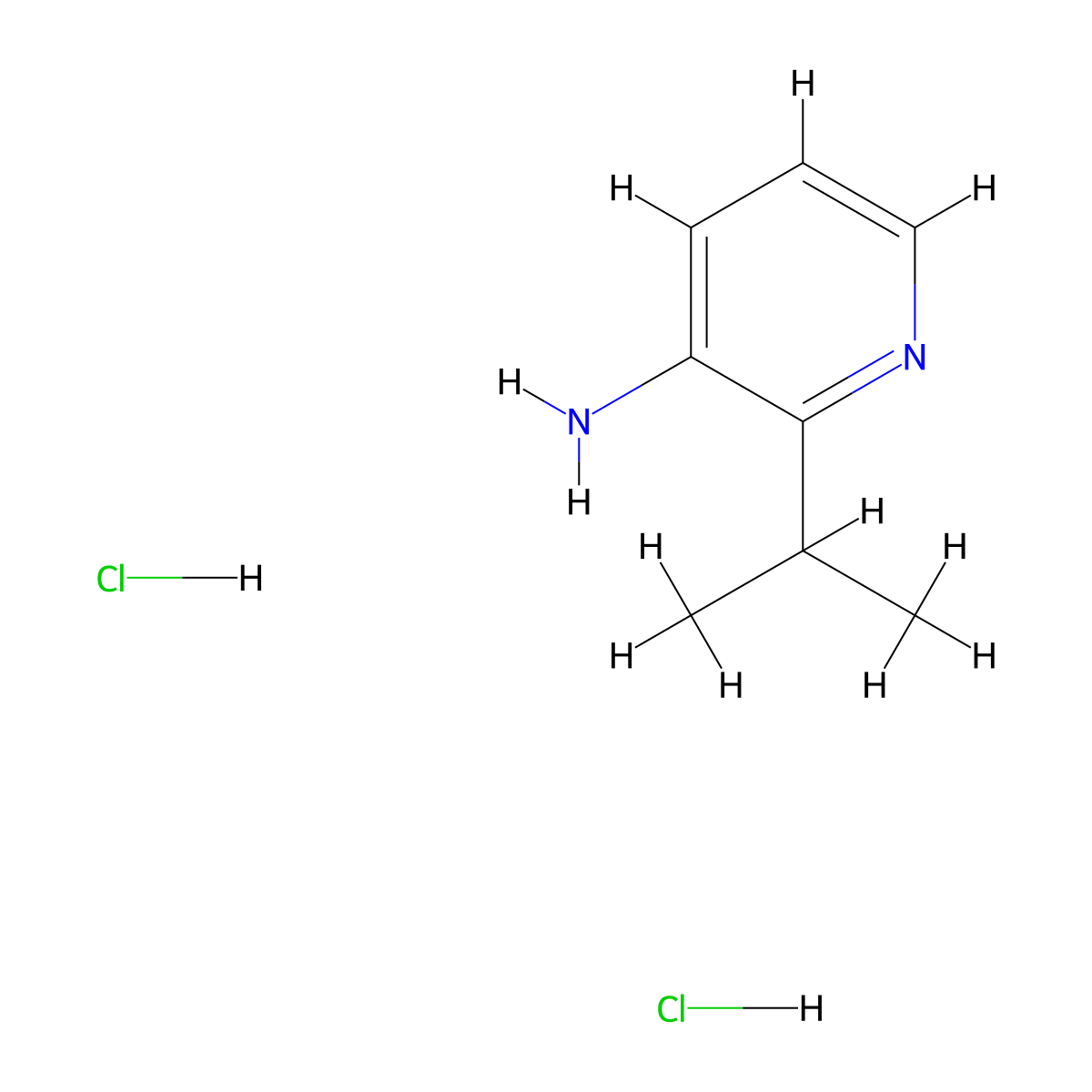 2-(Propan-2-yl)pyridin-3-amine dihydrochloride molecular structure, CAS 2995278-02-7