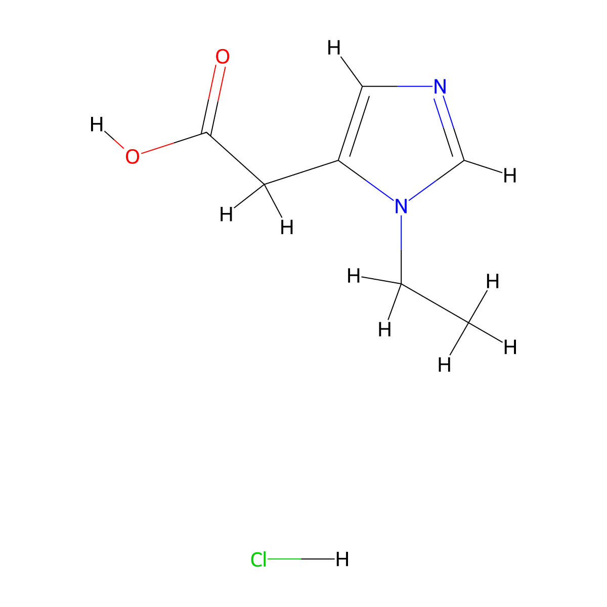 2-(1-Ethyl-1H-imidazol-5-yl)acetic Acid Hydrochloride molecular structure, CAS 2995278-04-9