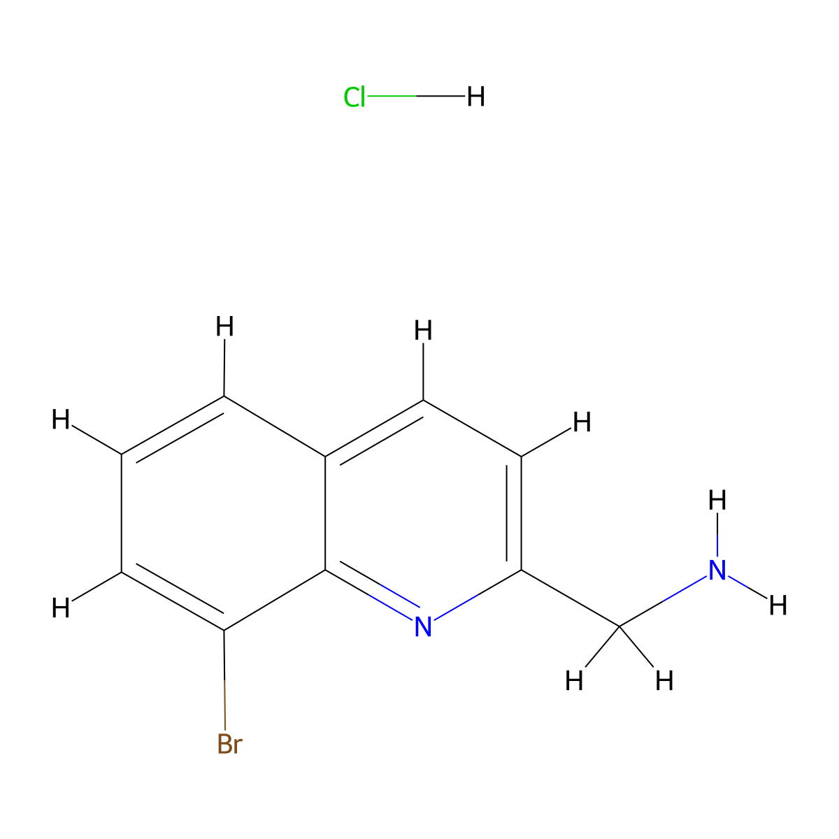 1-(8-Bromoquinolin-2-yl)methanamine hydrochloride molecular structure, CAS 2995278-11-8