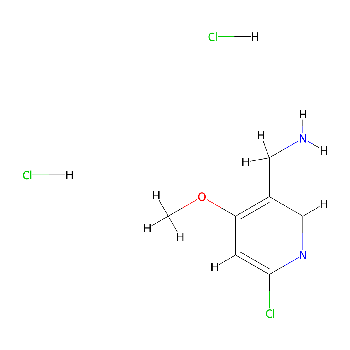1-(6-Chloro-4-methoxypyridin-3-yl)methanamine dihydrochloride molecular structure, CAS 2995278-13-0