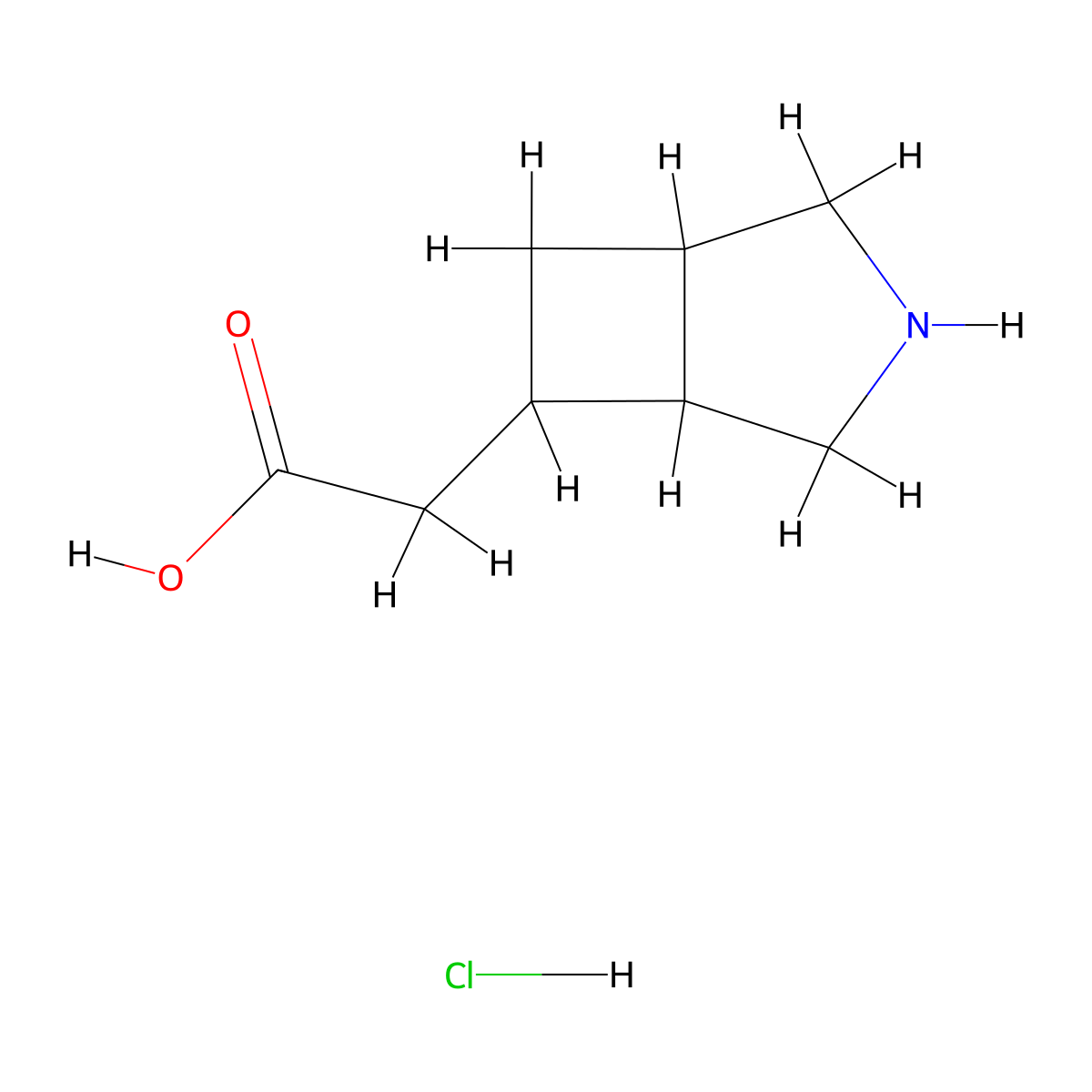 2-{3-Azabicyclo[3.2.0]heptan-6-yl}acetic acid hydrochloride molecular structure, CAS 2995278-67-4