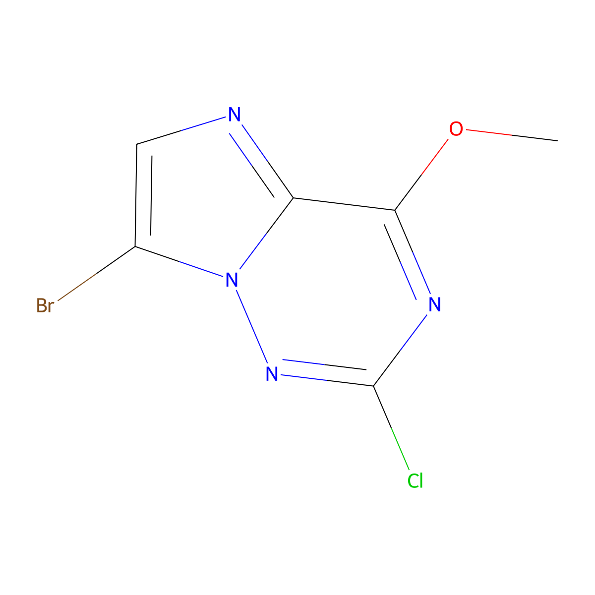 7-Bromo-2-chloro-4-methoxyimidazo[2,1-f][1,2,4]triazine molecular structure, CAS 2995278-71-0