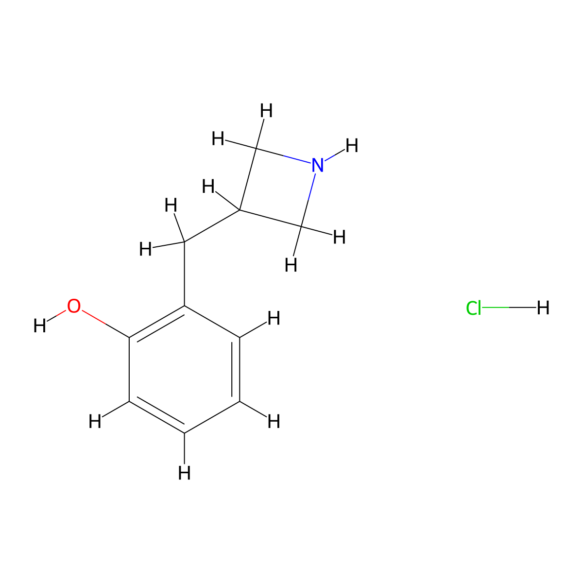 2-[(Azetidin-3-yl)methyl]phenol hydrochloride molecular structure, CAS 2995278-78-7