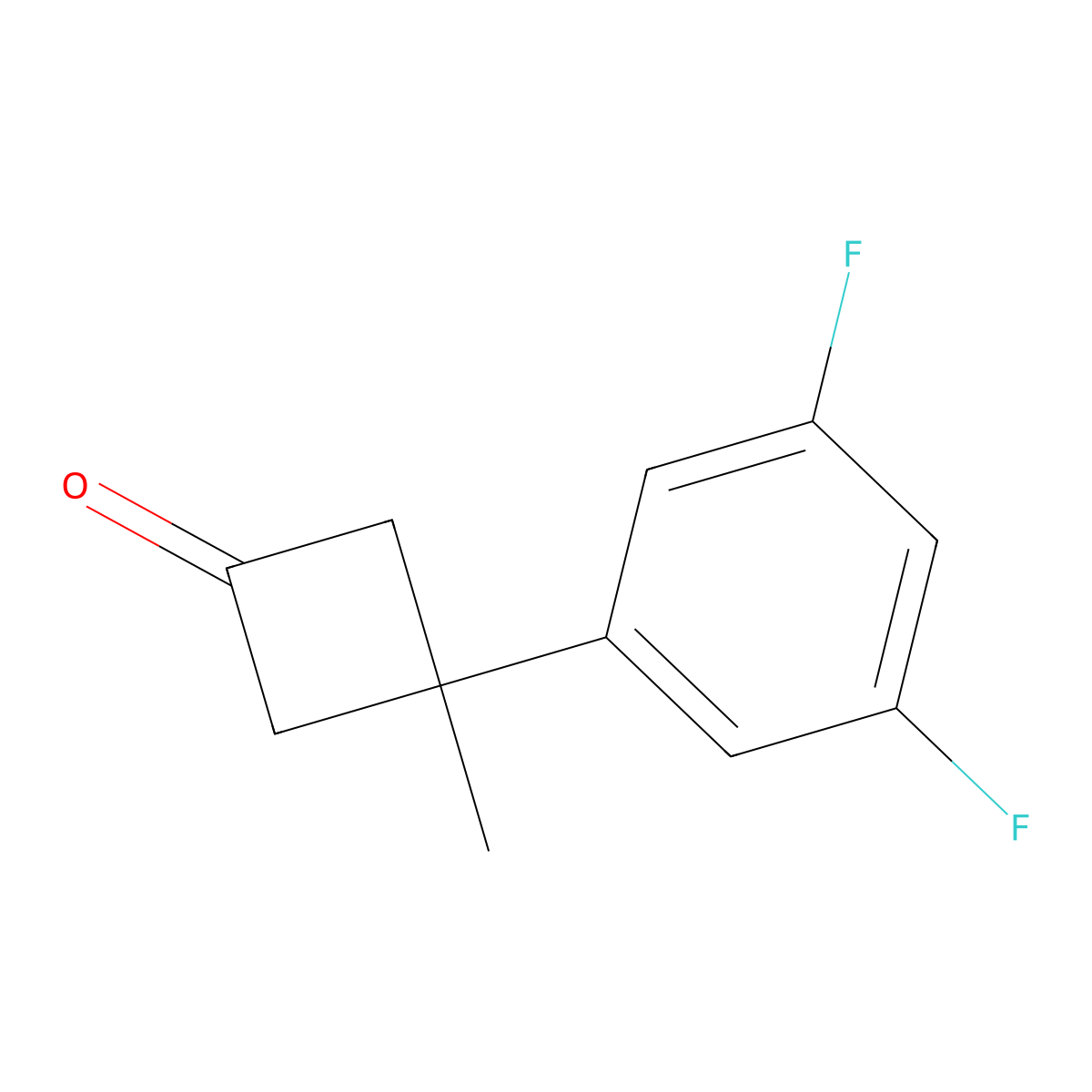 3-(3,5-Difluorophenyl)-3-methylcyclobutan-1-one molecular structure, CAS 2995278-79-8