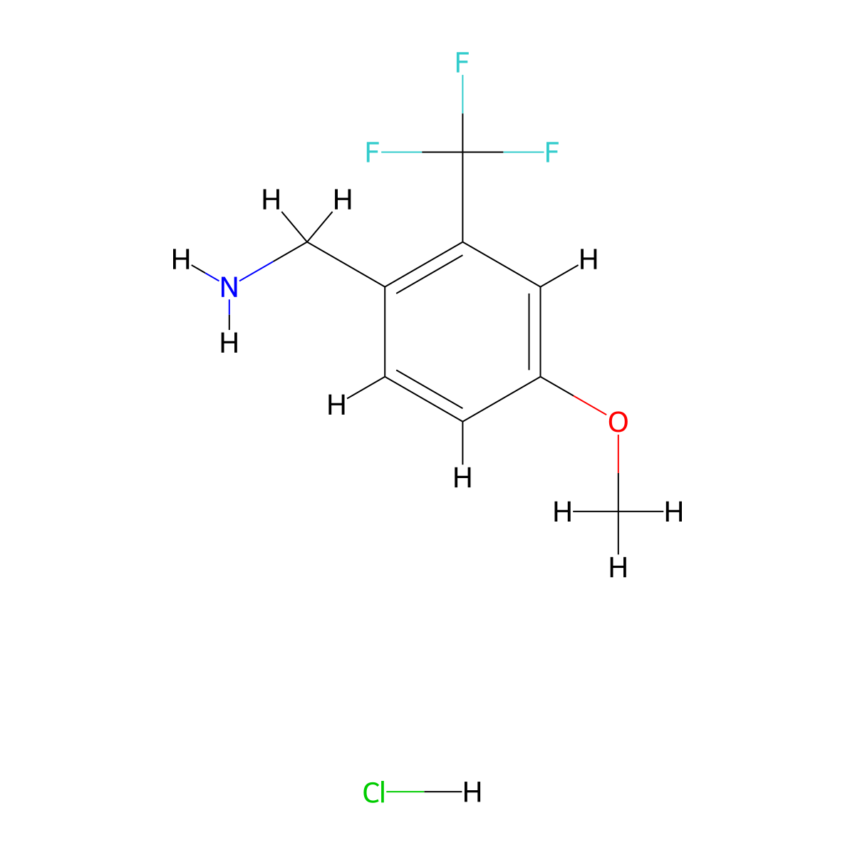[4-Methoxy-2-(trifluoromethyl)phenyl]methanamine;hydrochloride molecular structure, CAS 2995278-86-7