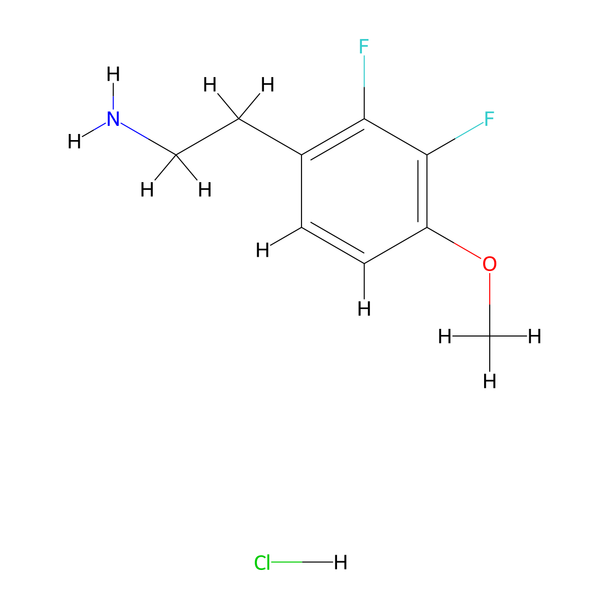 2-(2,3-Difluoro-4-methoxyphenyl)ethan-1-amine hydrochloride molecular structure, CAS 2995278-90-3