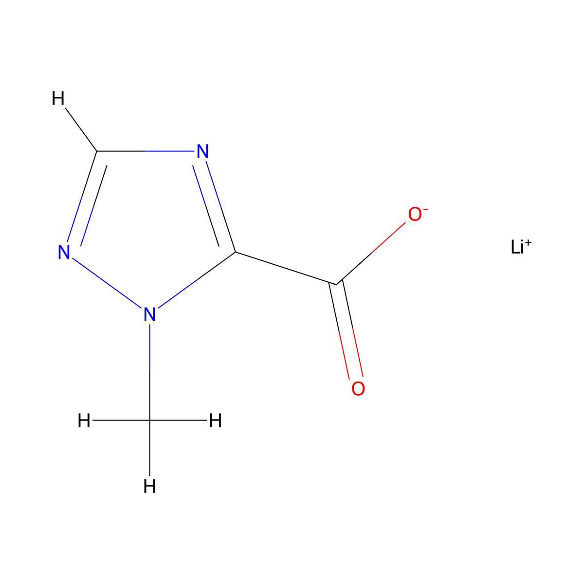 Lithium 2-methyl-1,2,4-triazole-3-carboxylate molecular structure, CAS 2995278-92-5