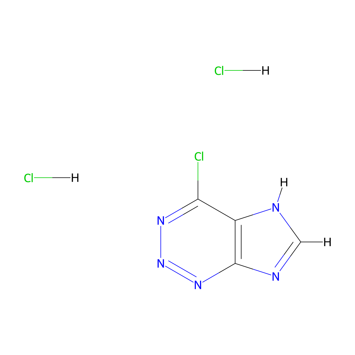 4-chloro-7H-imidazo[4,5-d][1,2,3]triazine dihydrochloride molecular structure, CAS 2995278-93-6