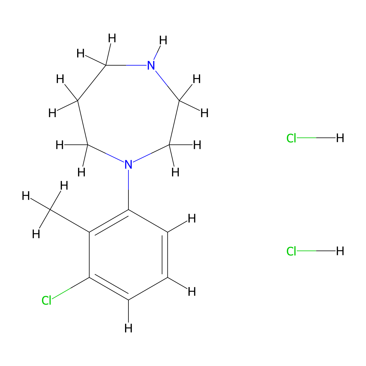 1-(3-Chloro-2-methylphenyl)-1,4-diazepane dihydrochloride molecular structure, CAS 2995279-03-1