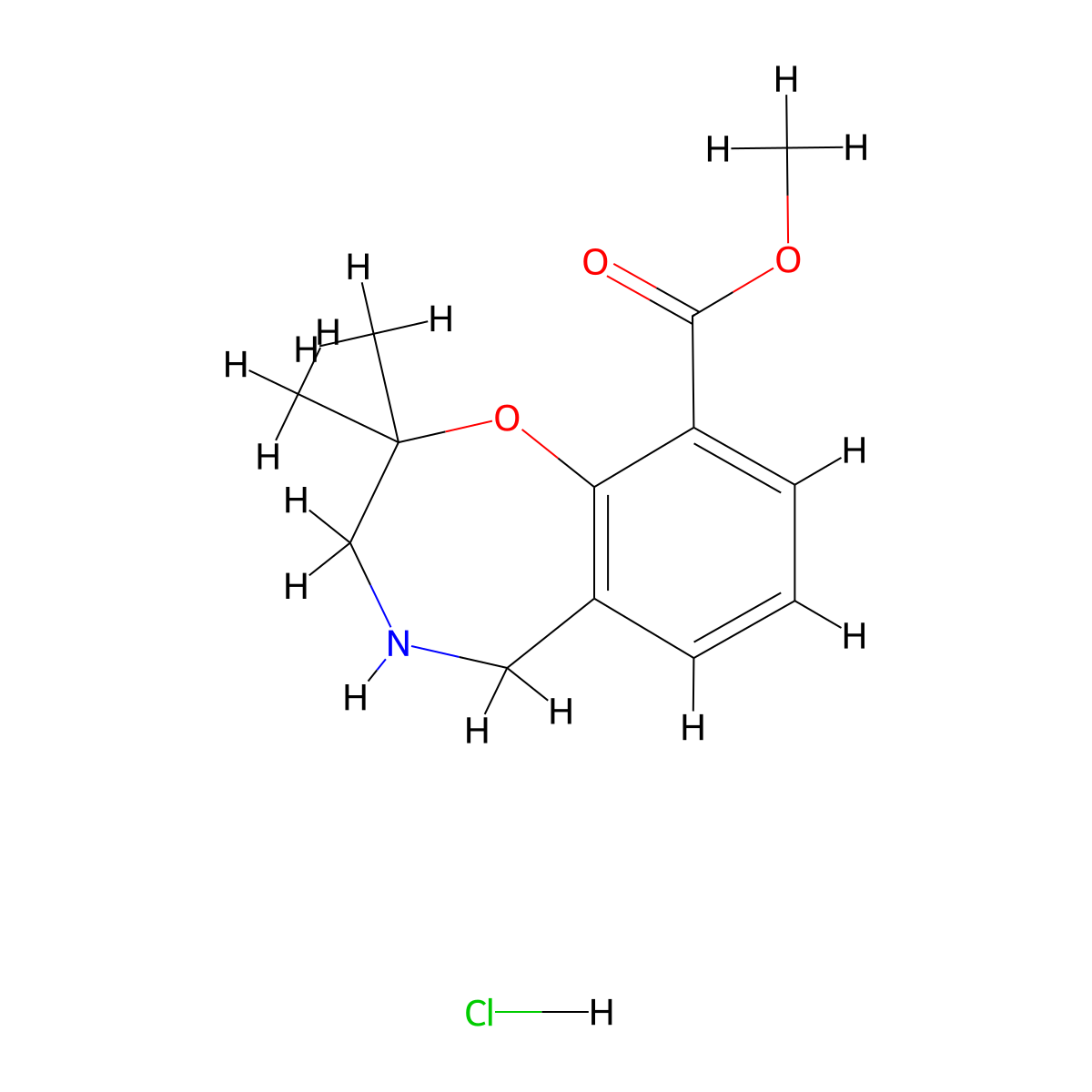 methyl 2,2-dimethyl-4,5-dihydro-3H-1,4-benzoxazepine-9-carboxylate;hydrochloride molecular structure, CAS 2995279-05-3