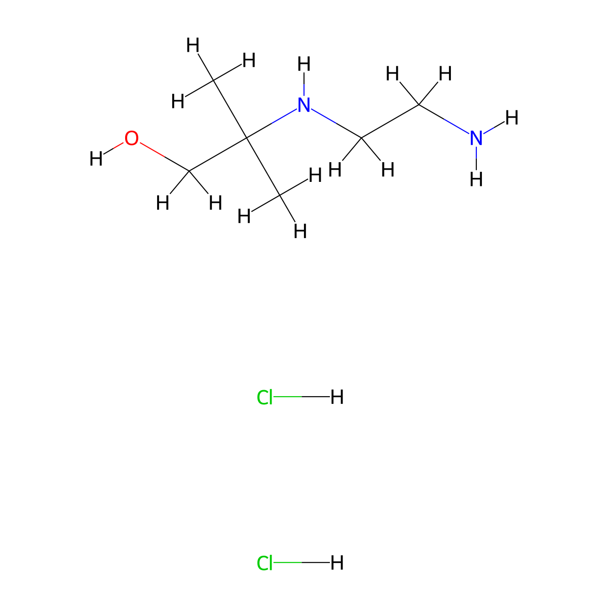 2-(2-Aminoethylamino)-2-methylpropan-1-ol;dihydrochloride molecular structure, CAS 2995279-07-5
