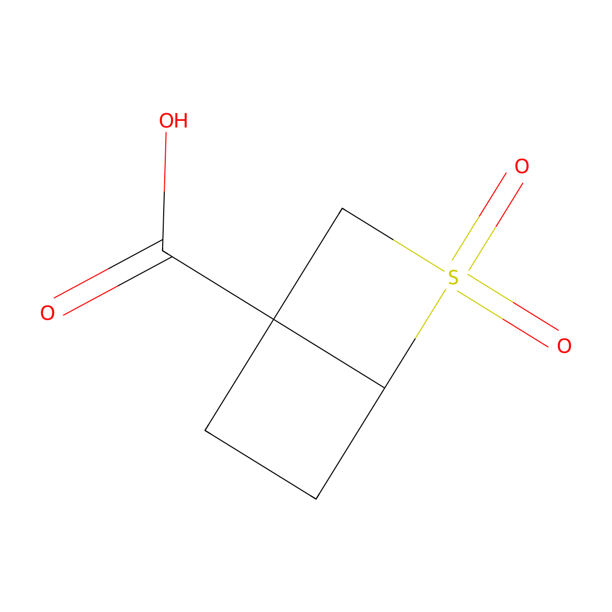 2,2-Dioxo-2lambda6-thiabicyclo[2.2.0]hexane-4-carboxylic acid molecular structure, CAS 2995279-11-1
