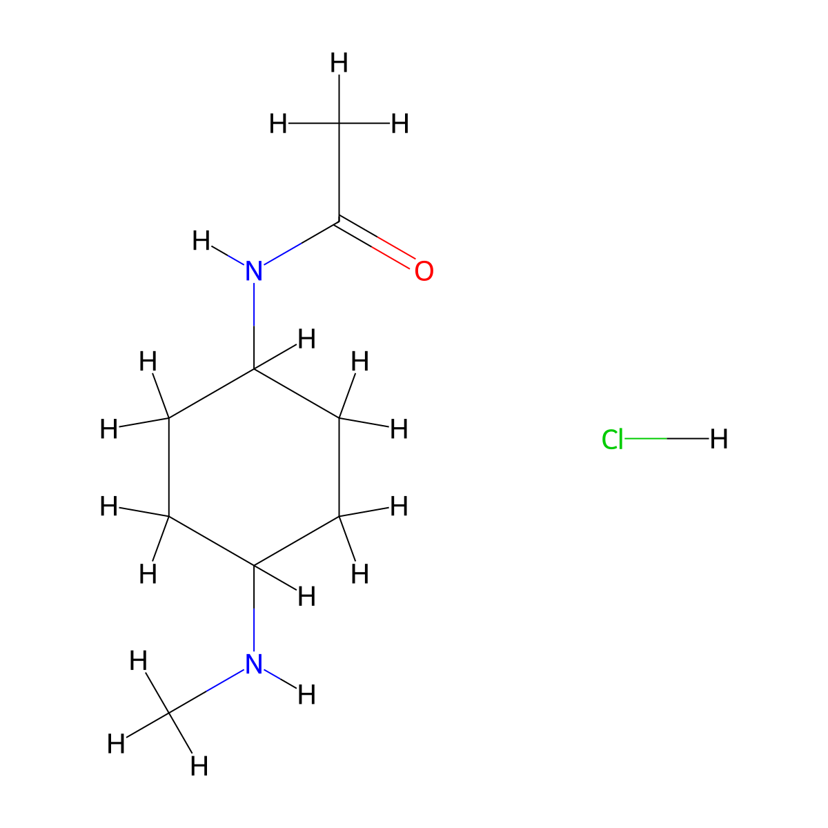 N-[4-(methylamino)cyclohexyl]acetamide hydrochloride molecular structure, CAS 2995279-12-2