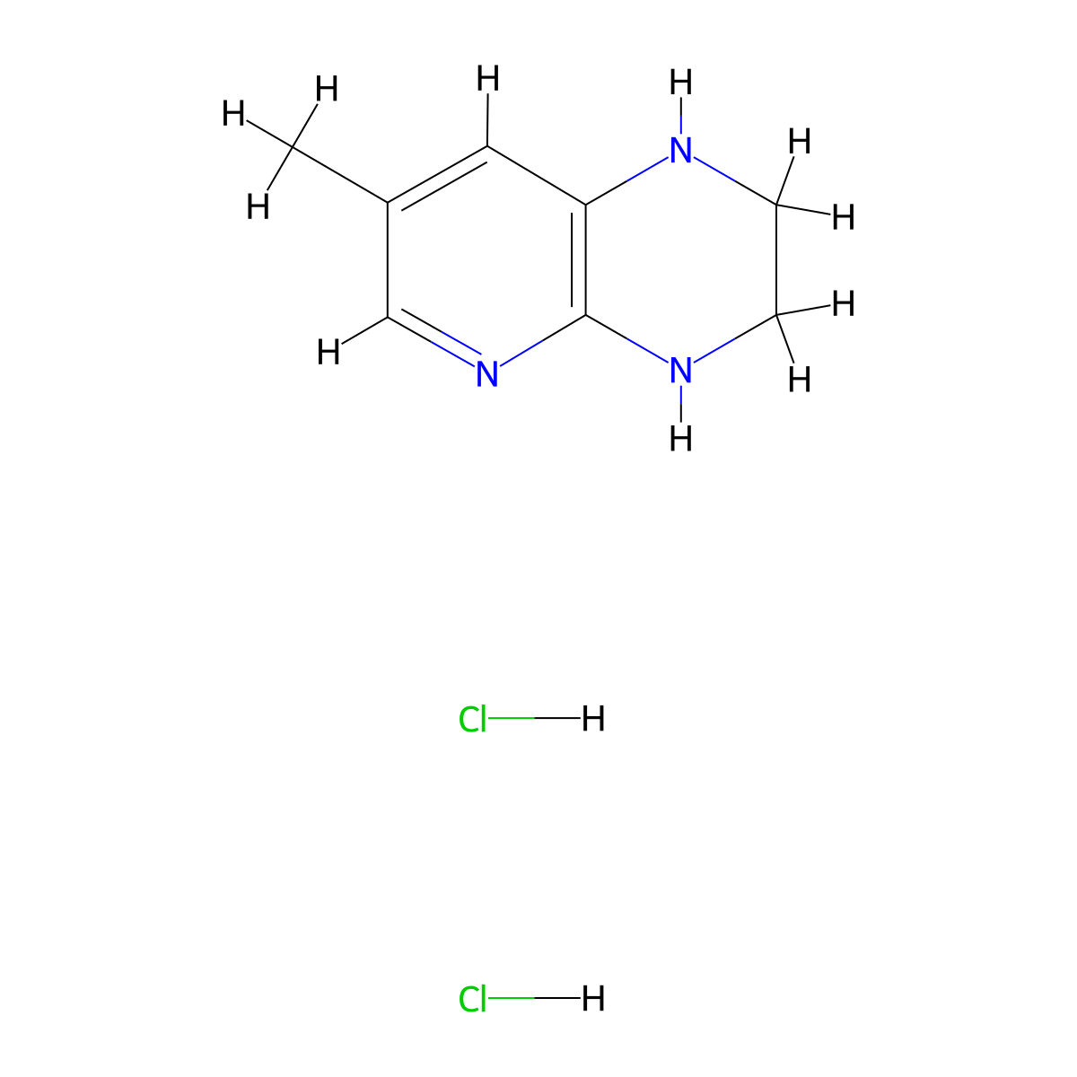 7-methyl-1H,2H,3H,4H-pyrido[2,3-b]pyrazine dihydrochloride molecular structure, CAS 2995279-19-9