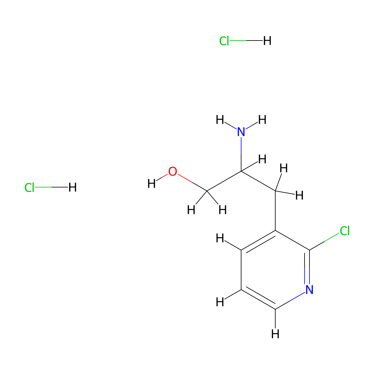 2-Amino-3-(2-chloropyridin-3-yl)propan-1-ol dihydrochloride molecular structure, CAS 2995279-25-7