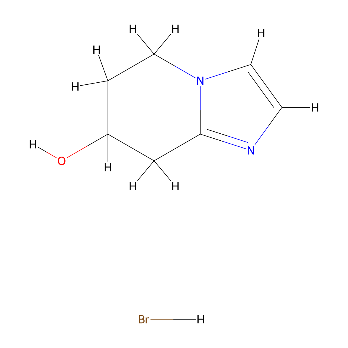 5H,6H,7H,8H-imidazo[1,2-a]pyridin-7-ol hydrobromide molecular structure, CAS 2995279-27-9