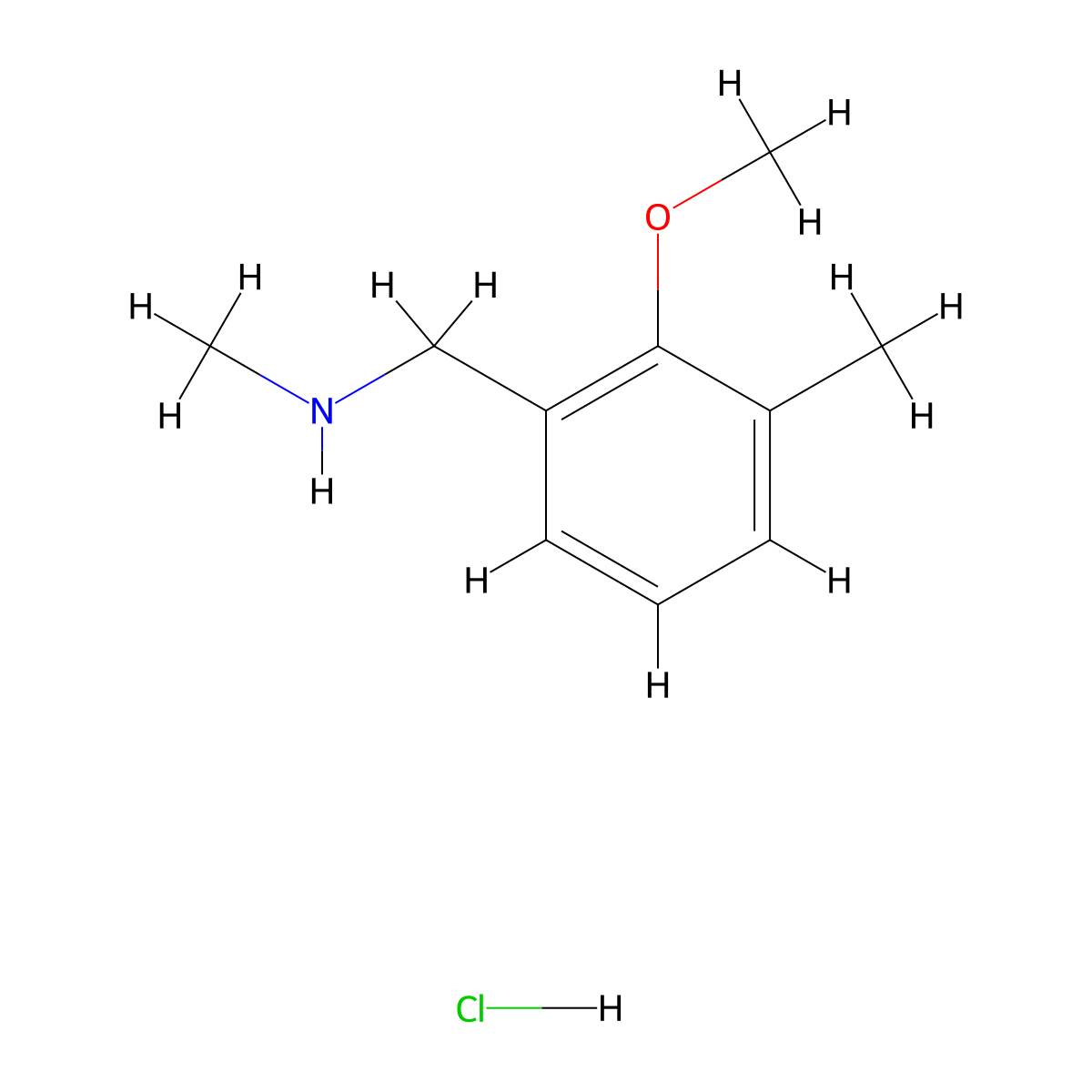 [(2-Methoxy-3-methylphenyl)methyl](methyl)amine hydrochloride molecular structure, CAS 2995279-28-0