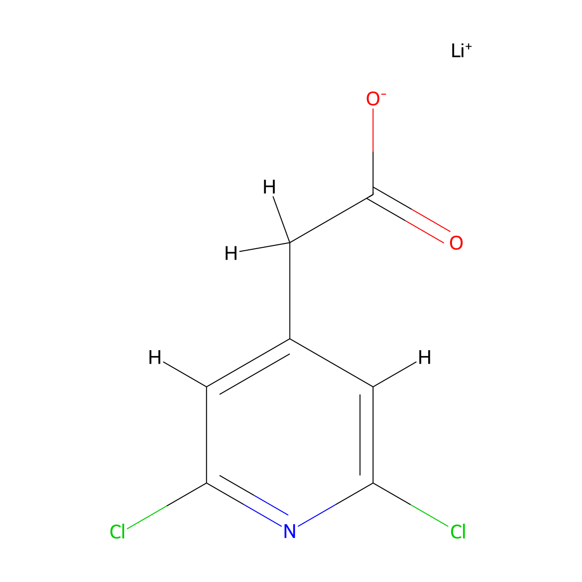 Lithium(1+) 2-(2,6-dichloropyridin-4-yl)acetate molecular structure, CAS 2995279-42-8
