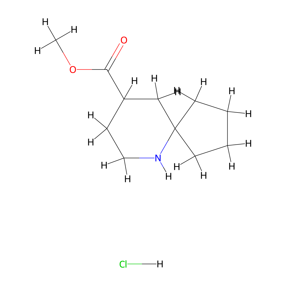 Methyl 6-azaspiro[4.5]decane-9-carboxylate hydrochloride molecular structure, CAS 2995279-71-3