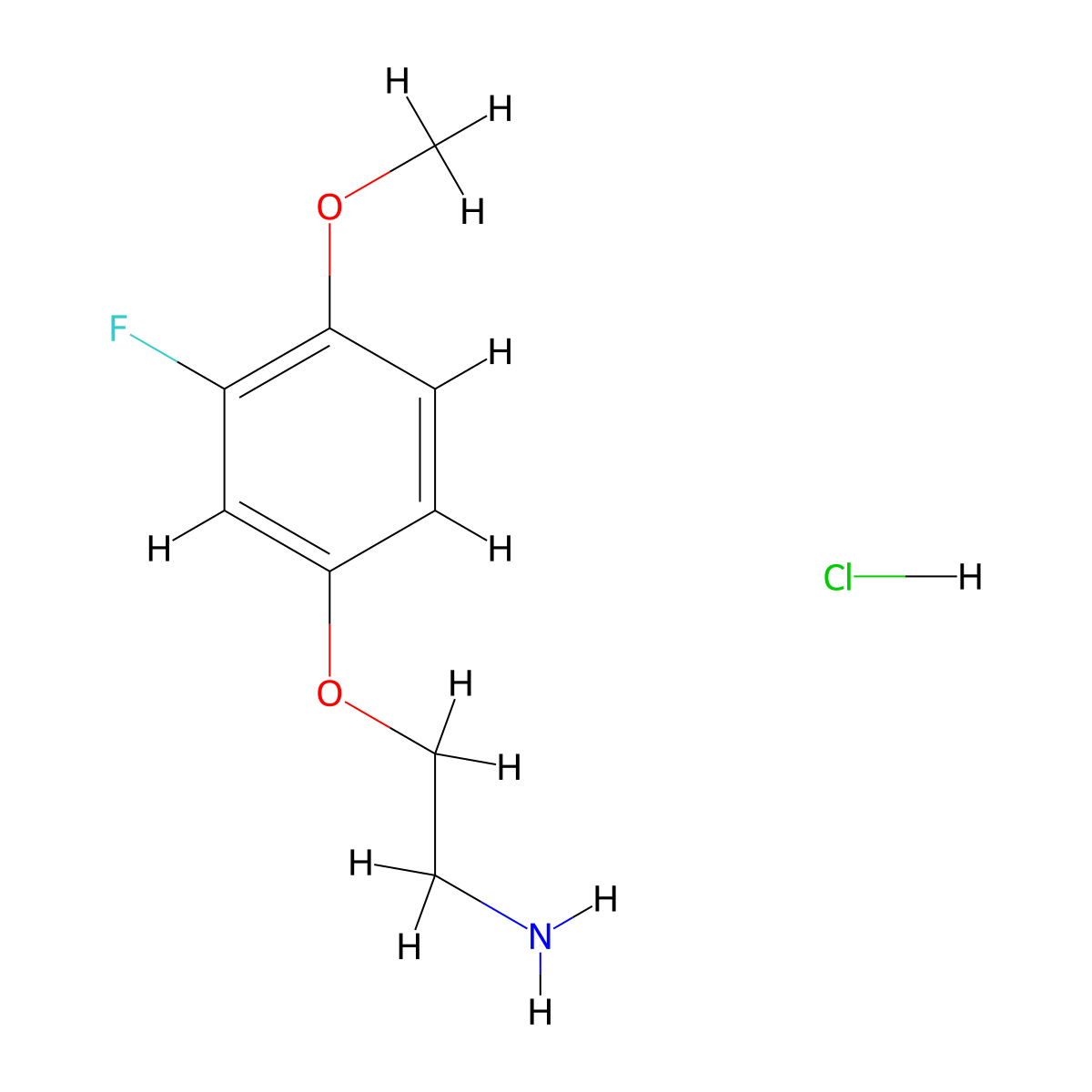 2-(3-Fluoro-4-methoxyphenoxy)ethan-1-amine hydrochloride molecular structure, CAS 2995279-78-0