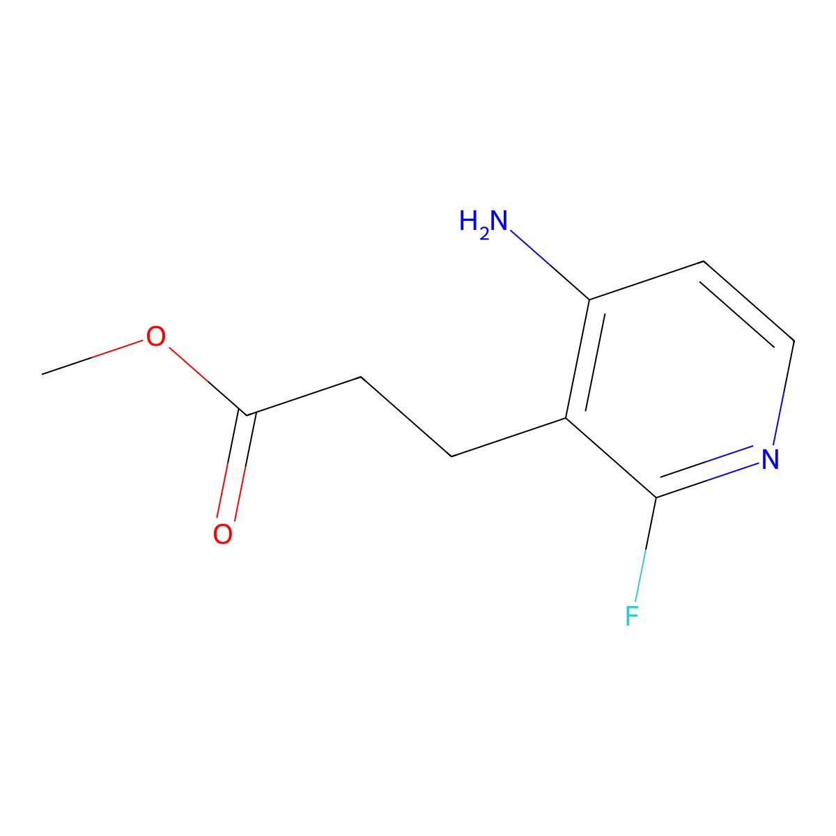 Methyl 3-(4-amino-2-fluoropyridin-3-yl)propanoate molecular structure, CAS 2995279-82-6