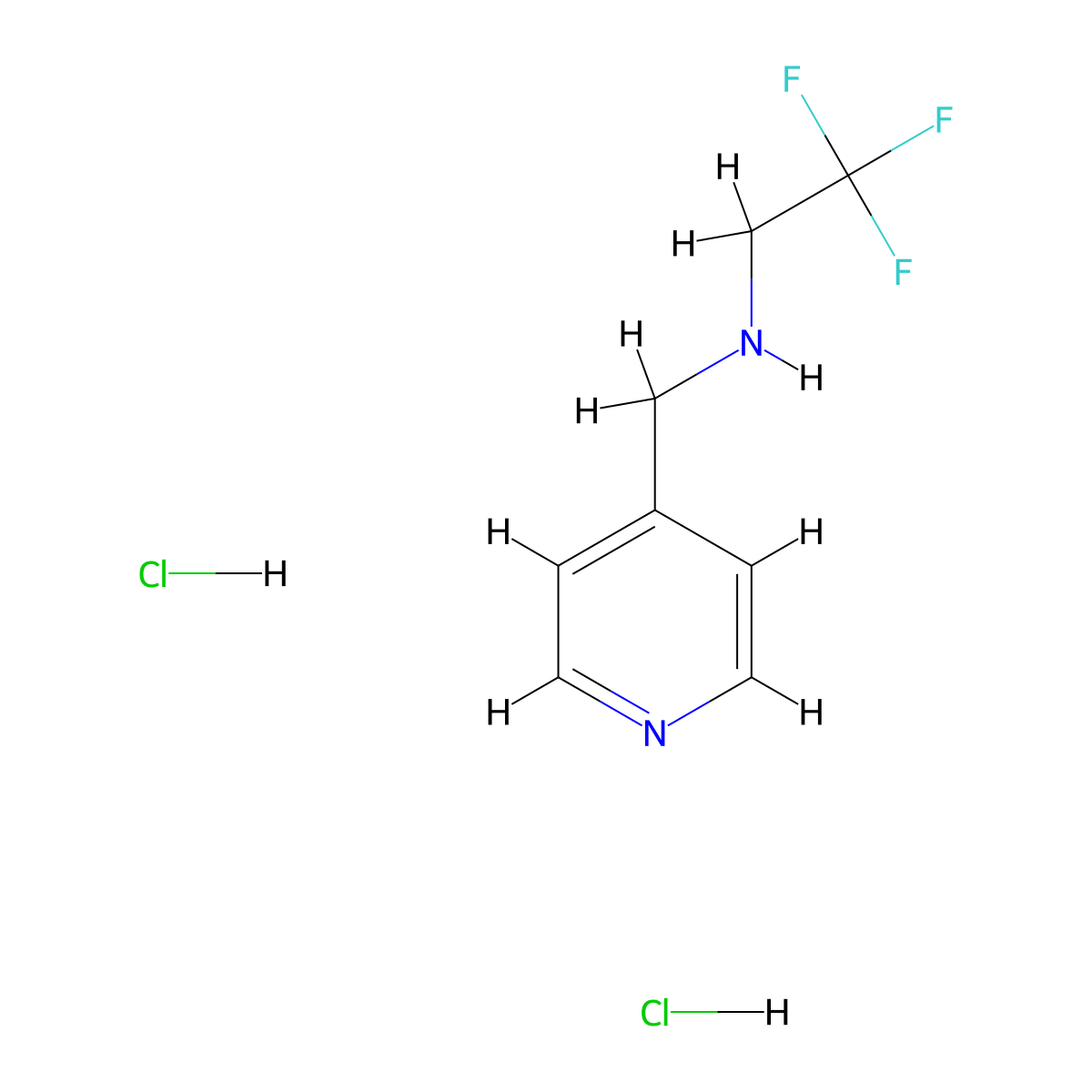 [(Pyridin-4-yl)methyl](2,2,2-trifluoroethyl)amine dihydrochloride molecular structure, CAS 2995279-94-0