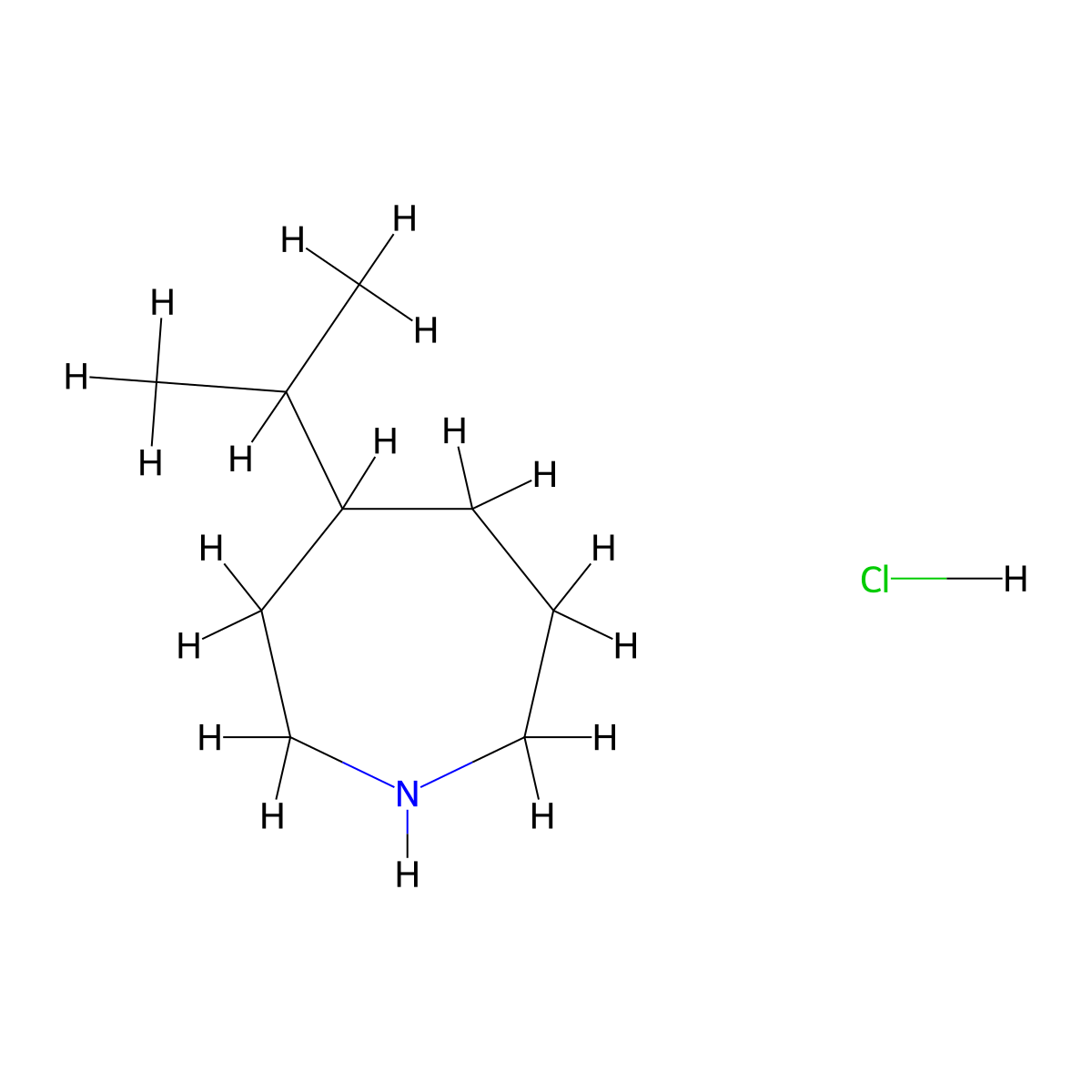 4-(Propan-2-yl)azepane hydrochloride molecular structure, CAS 2995279-95-1