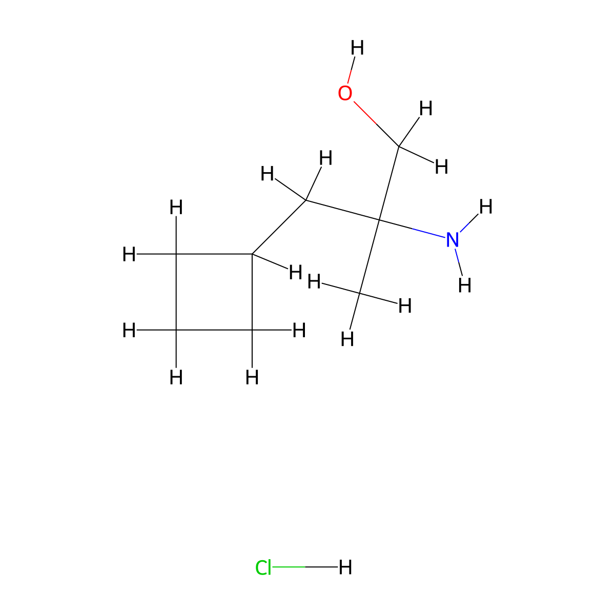 2-Amino-3-cyclobutyl-2-methylpropan-1-ol hydrochloride molecular structure, CAS 2995280-03-8
