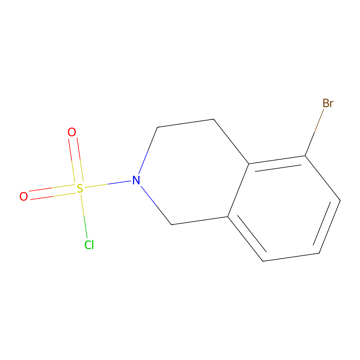 5-Bromo-1,2,3,4-tetrahydroisoquinoline-2-sulfonyl chloride molecular structure, CAS 2995280-08-3