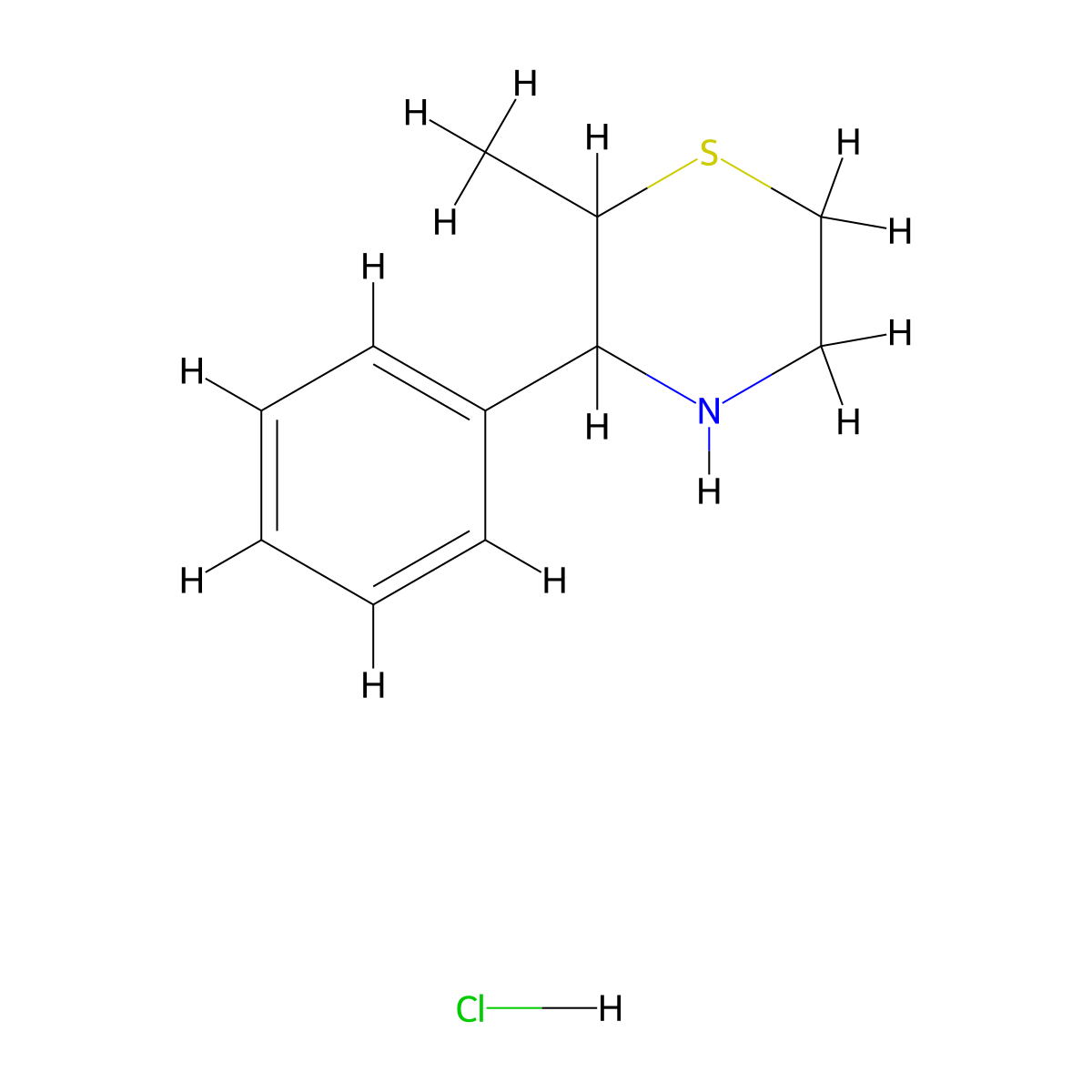 2-Methyl-3-phenylthiomorpholine hydrochloride molecular structure, CAS 2995280-13-0