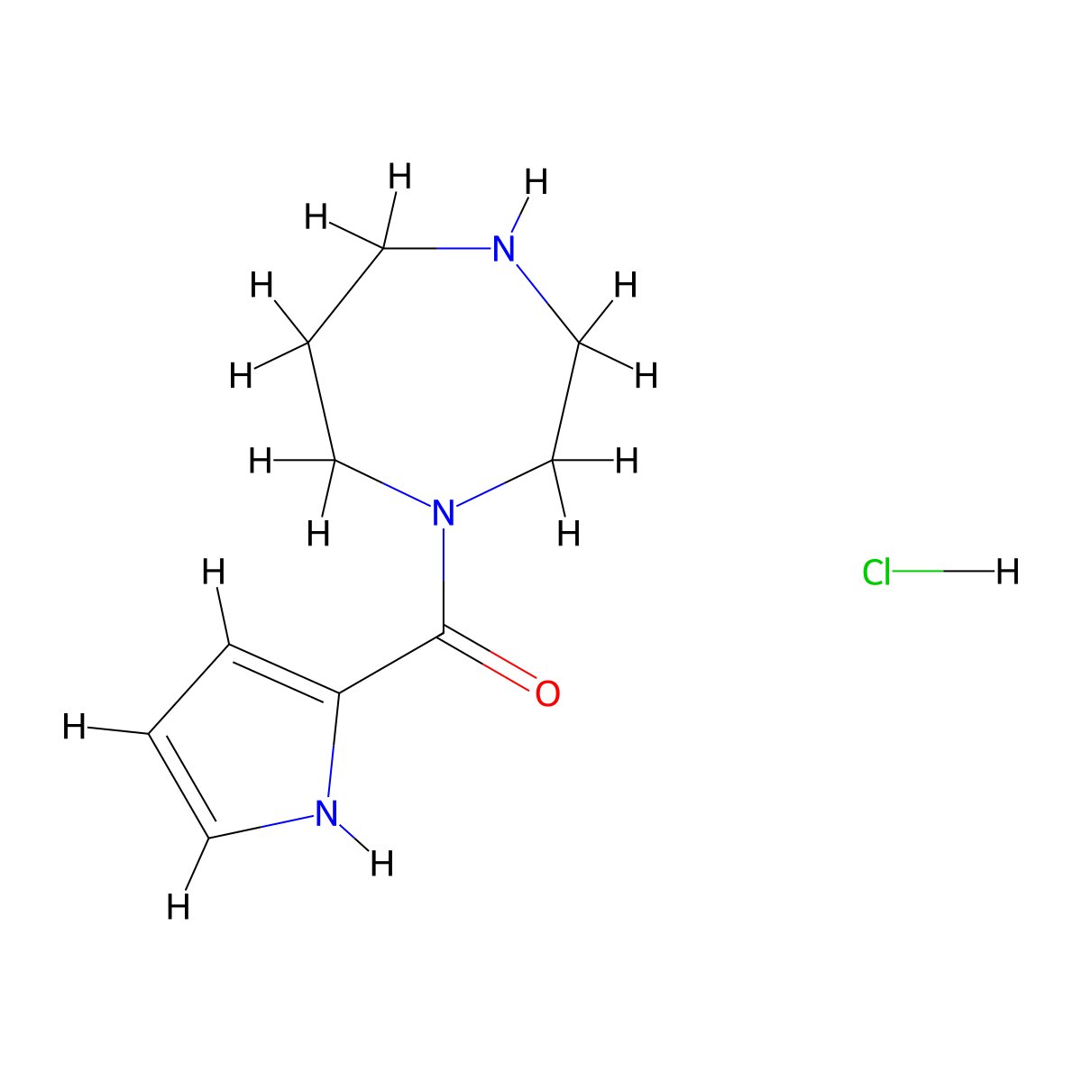 1-(1H-pyrrole-2-carbonyl)-1,4-diazepane hydrochloride molecular structure, CAS 2995280-24-3