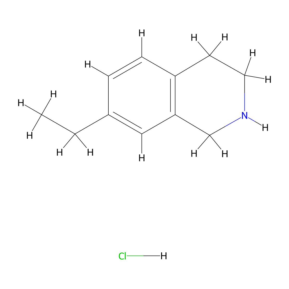 7-Ethyl-1,2,3,4-tetrahydroisoquinoline hydrochloride molecular structure, CAS 2995280-43-6
