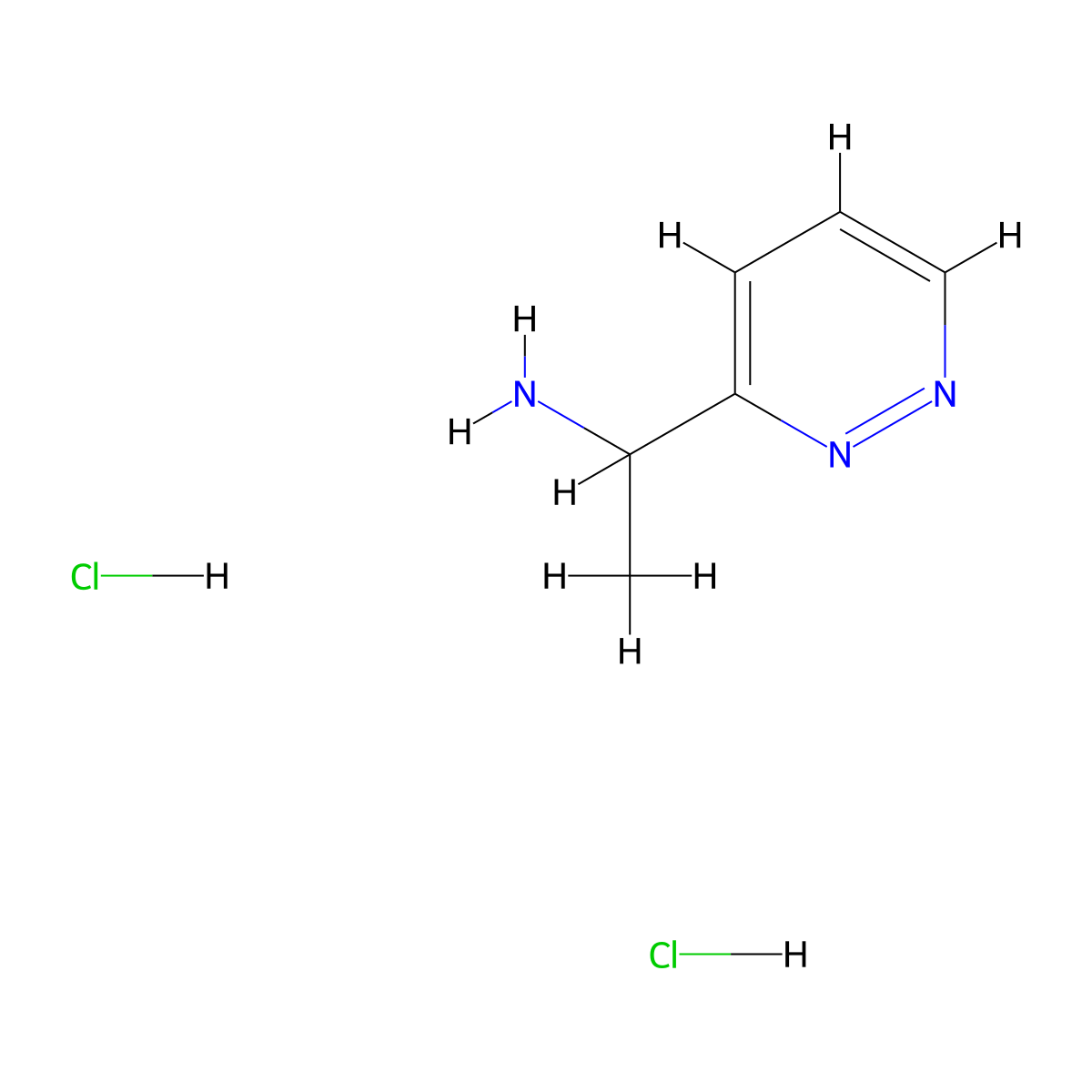 1-Pyridazin-3-ylethanamine;dihydrochloride molecular structure, CAS 2995280-44-7