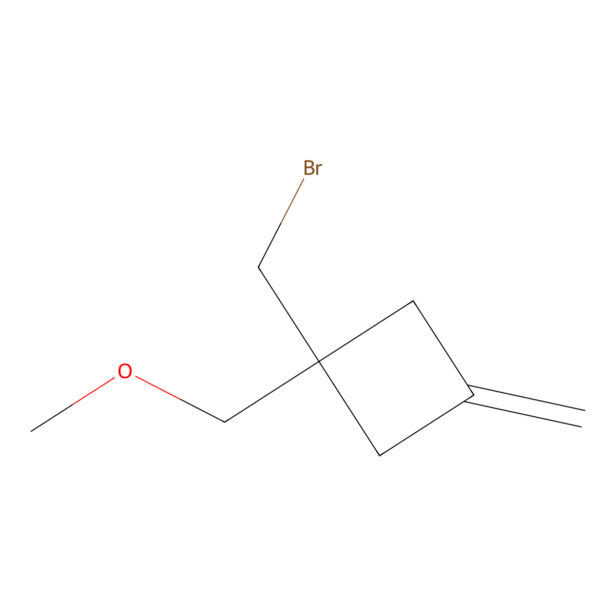 1-(Bromomethyl)-1-(methoxymethyl)-3-methylidenecyclobutane molecular structure, CAS 2995280-57-2