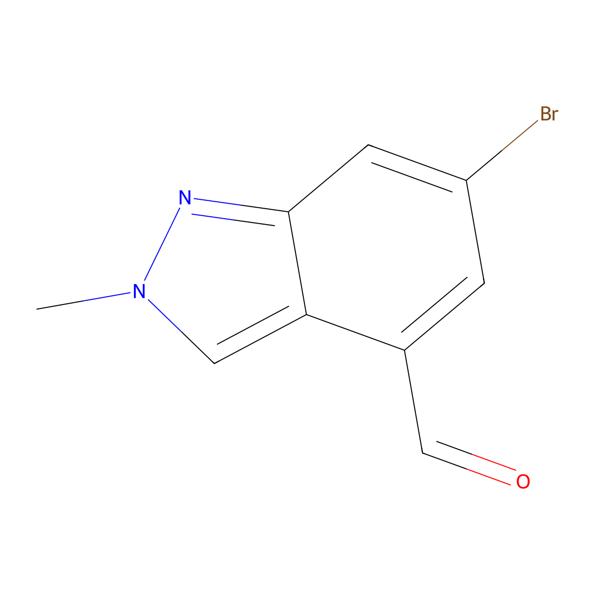 6-bromo-2-methyl-2H-indazole-4-carbaldehyde molecular structure, CAS 2995280-69-6