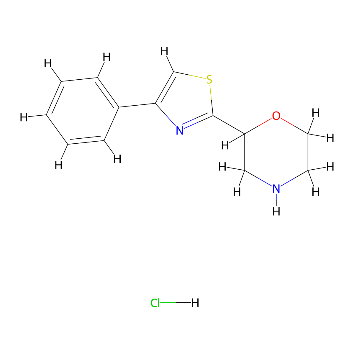 2-(4-Phenyl-1,3-thiazol-2-yl)morpholine hydrochloride molecular structure, CAS 2995280-79-8