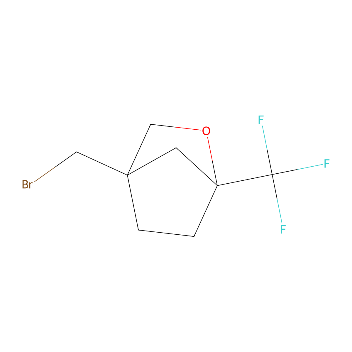 4-(Bromomethyl)-1-(trifluoromethyl)-2-oxabicyclo[2.2.1]heptane molecular structure, CAS 2995280-87-8
