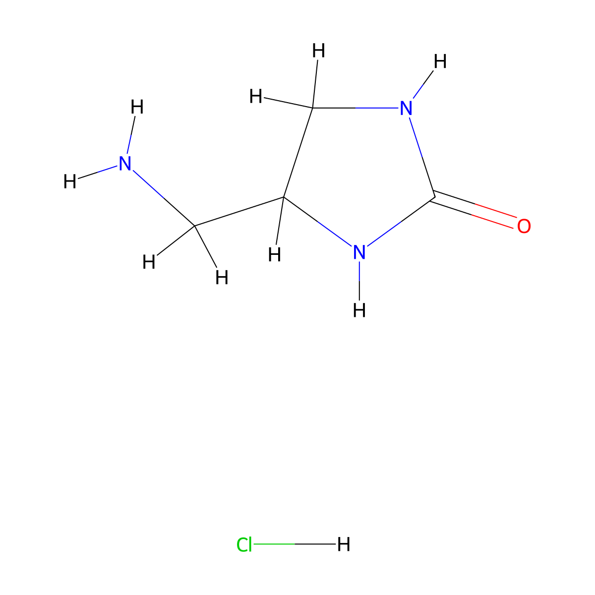 4-(Aminomethyl)imidazolidin-2-one;hydrochloride molecular structure, CAS 2995281-03-1