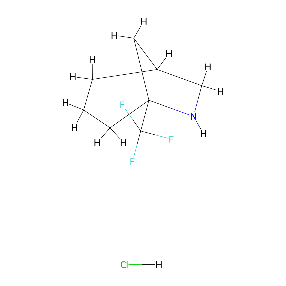 5-(Trifluoromethyl)-6-azabicyclo[3.2.1]octane hydrochloride molecular structure, CAS 2995281-06-4