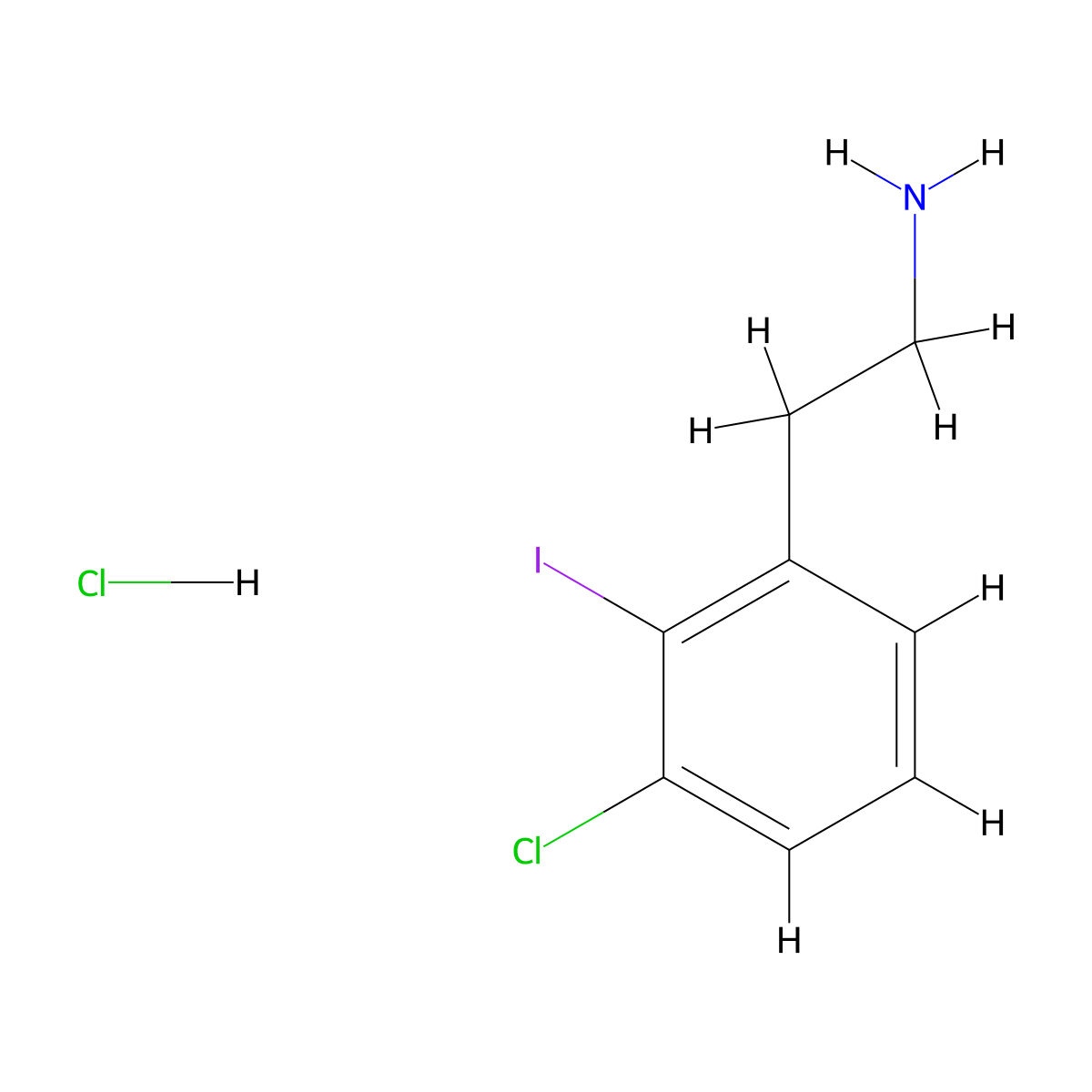 2-(3-Chloro-2-iodophenyl)ethan-1-amine hydrochloride molecular structure, CAS 2995281-17-7