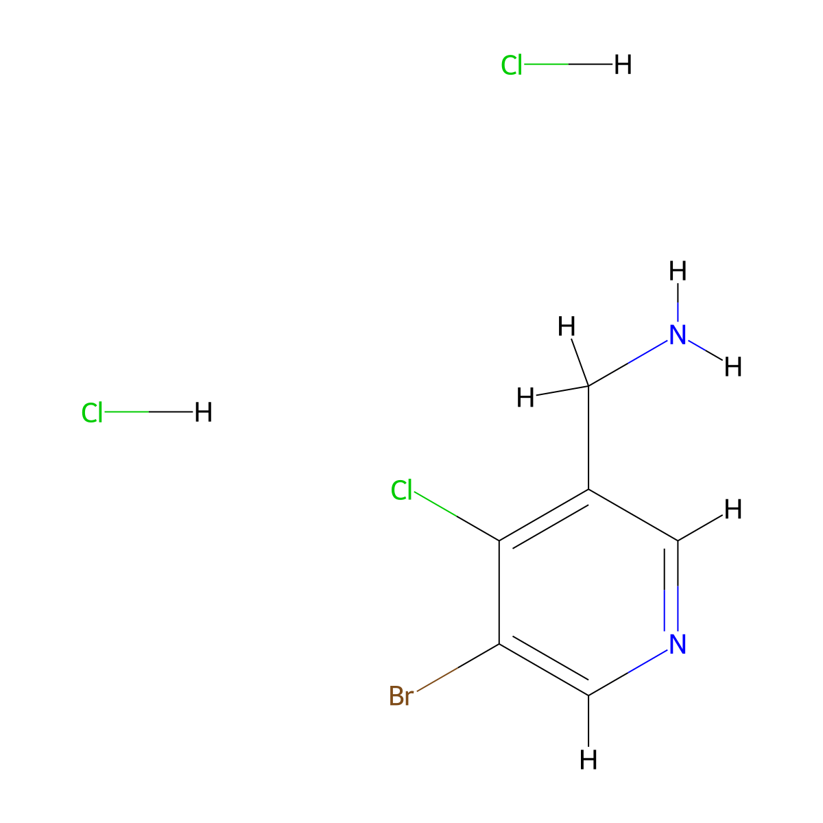 1-(5-Bromo-4-chloropyridin-3-yl)methanamine dihydrochloride molecular structure, CAS 2995281-18-8
