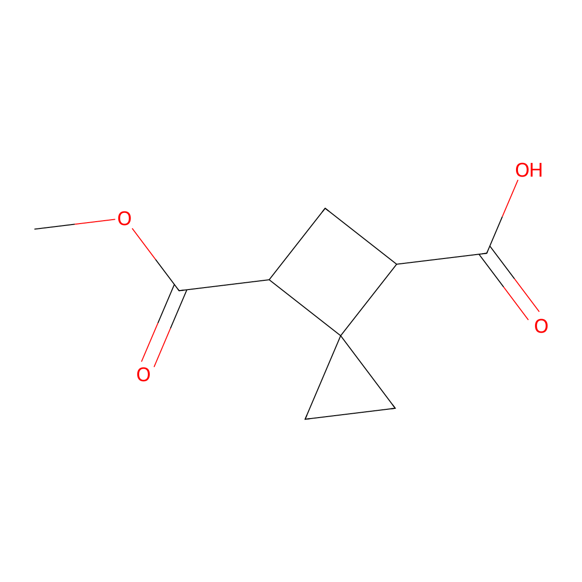 6-(Methoxycarbonyl)spiro[2.3]hexane-4-carboxylic acid molecular structure, CAS 2995281-21-3