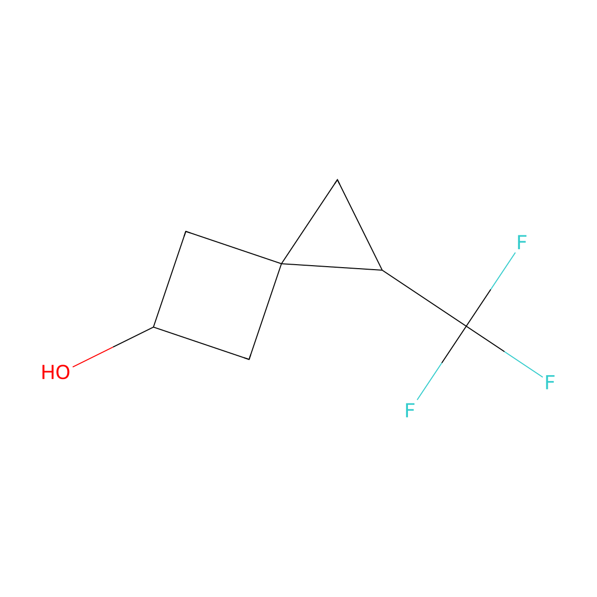 1-(Trifluoromethyl)spiro[2.3]hexan-5-ol molecular structure, CAS 2995281-22-4